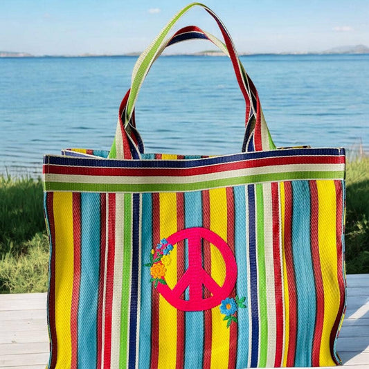 XL Recycled Plastic Peace Shopper