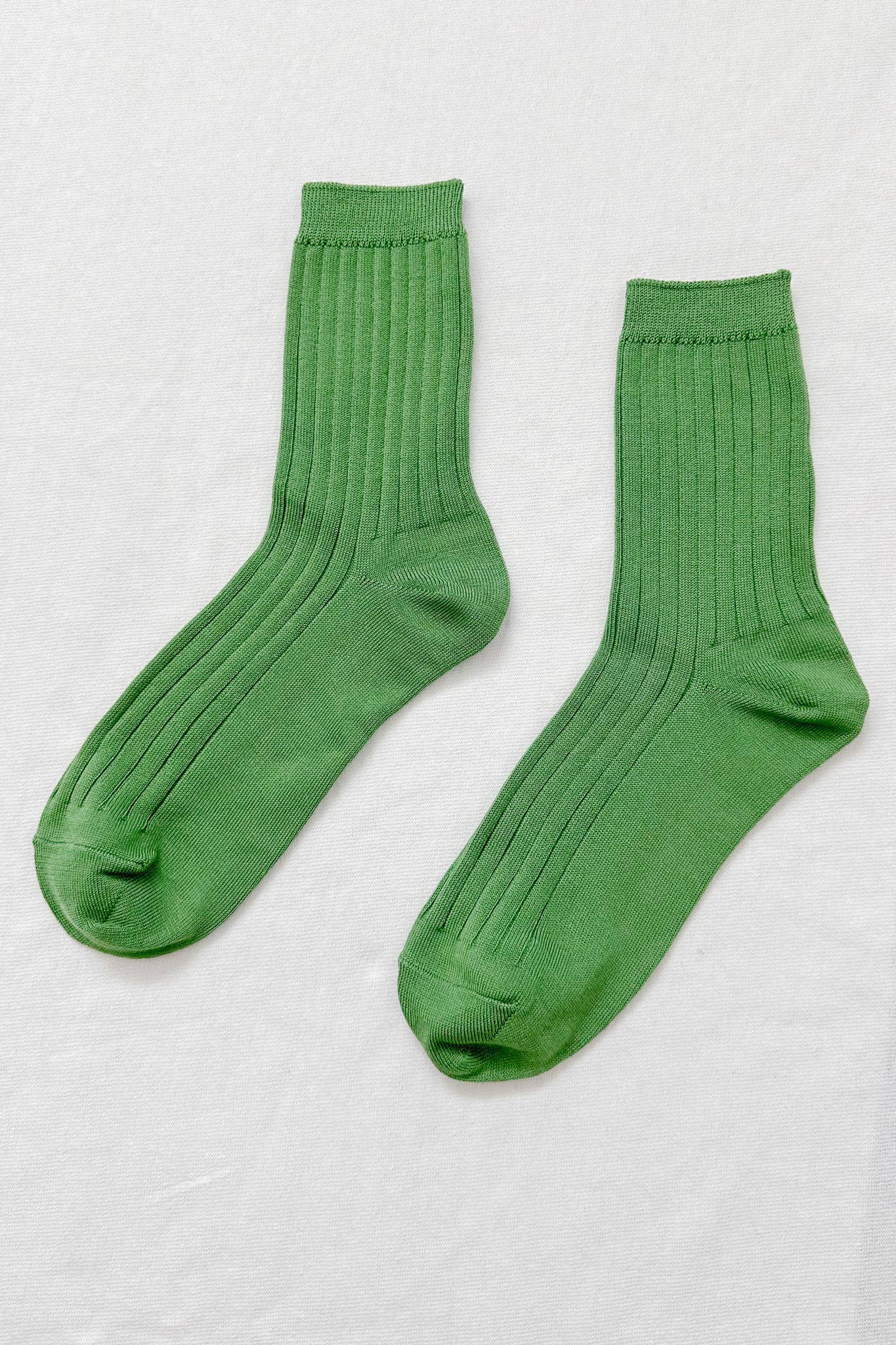 Her Socks - Mercerized Combed Cotton Rib: Cactus