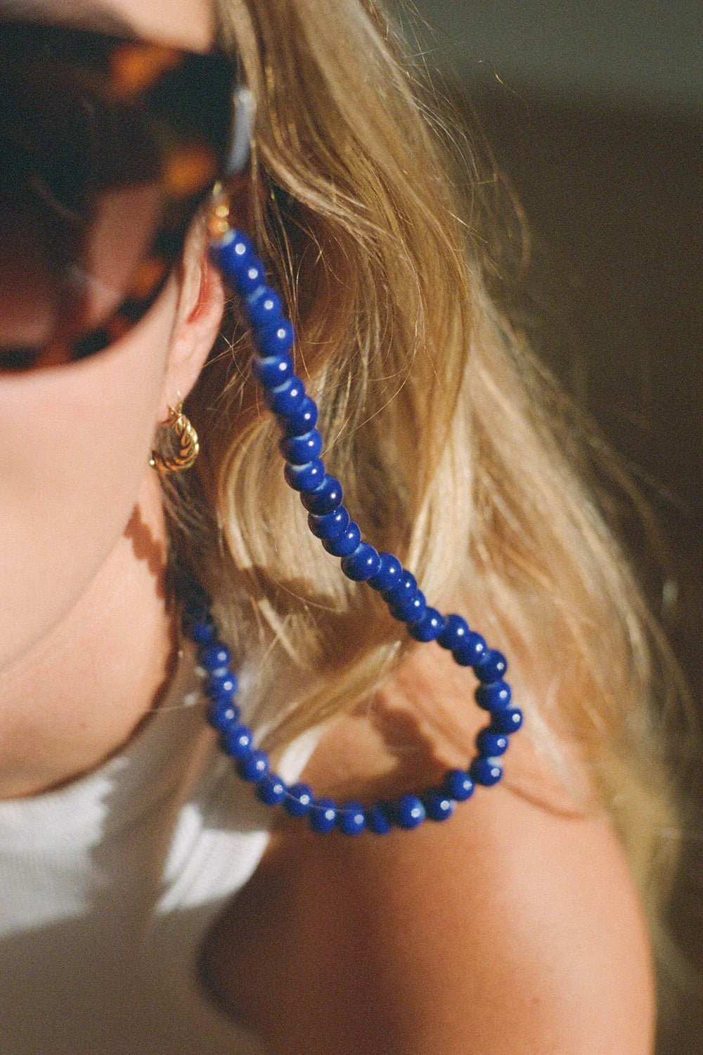 Coco Sunglass Chain in Blue