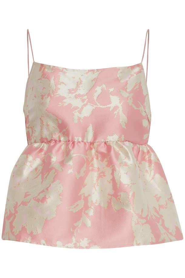 Ichi Camo Pink Top
