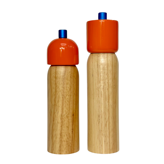 Salt & Pepper Grinder - Orange & Blue: Medium