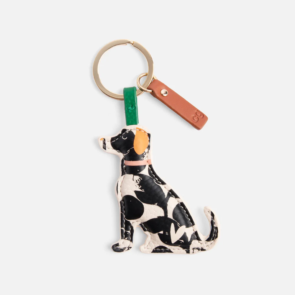 Mono Bloom Labrador Dog Keyring