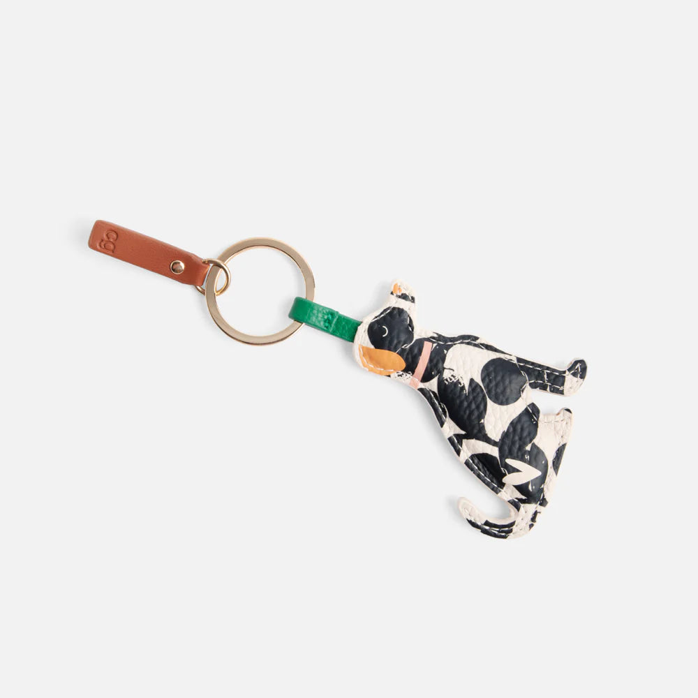 Mono Bloom Labrador Dog Keyring