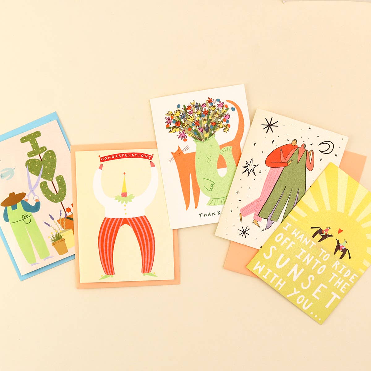 I Want To Ride Into The Sunset With You Love Card