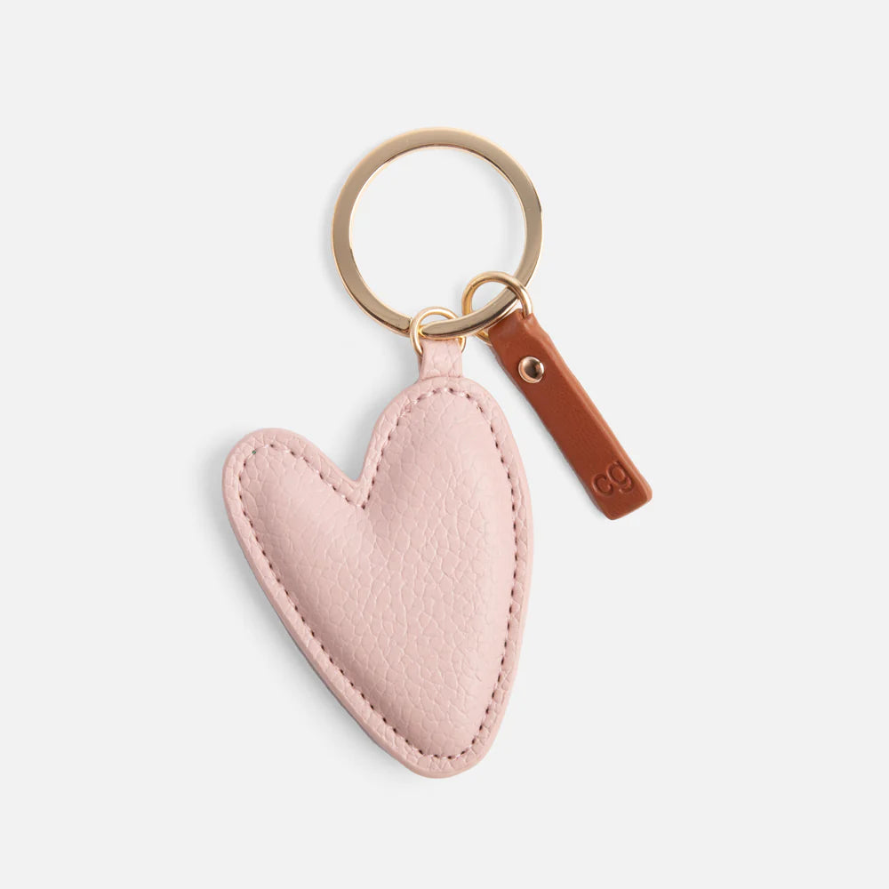 Pink/Green Heart Keyring