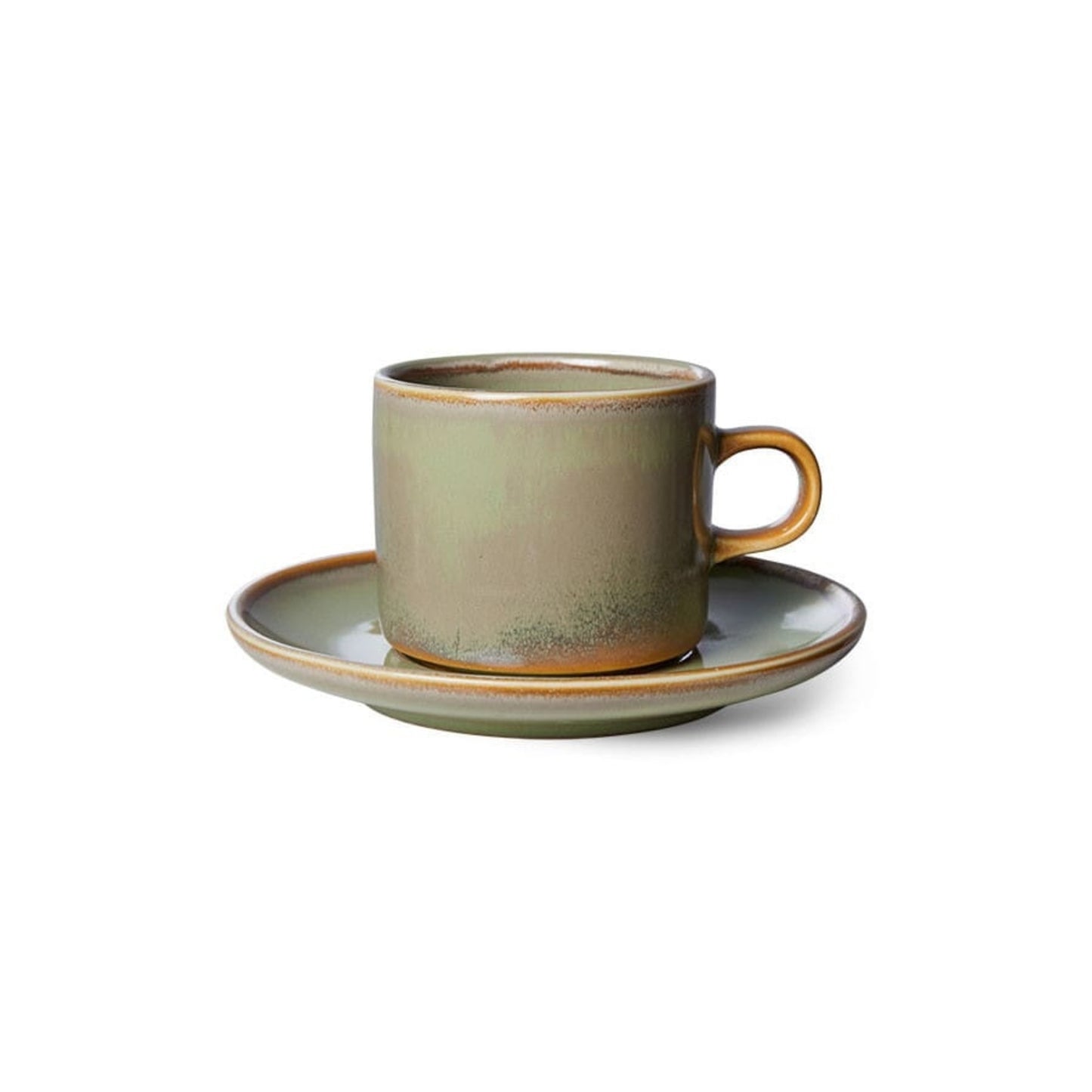 Hkliving : Chef ceramics: cup and saucer, moss green