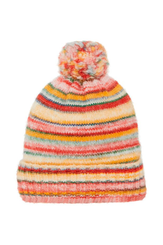 Ichi Orange Stripe Beanie Hat