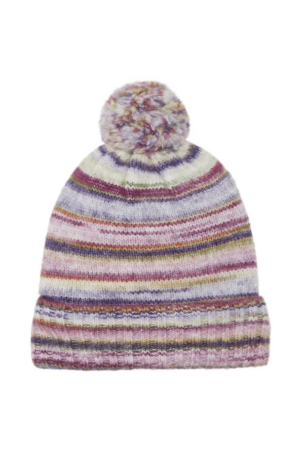 Ichi Purple Stripe Beanie Hat