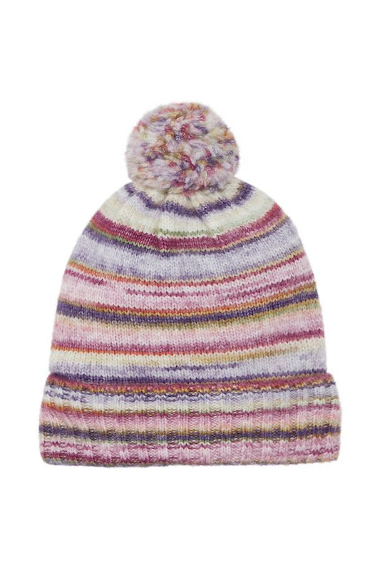 Ichi Purple Stripe Beanie Hat