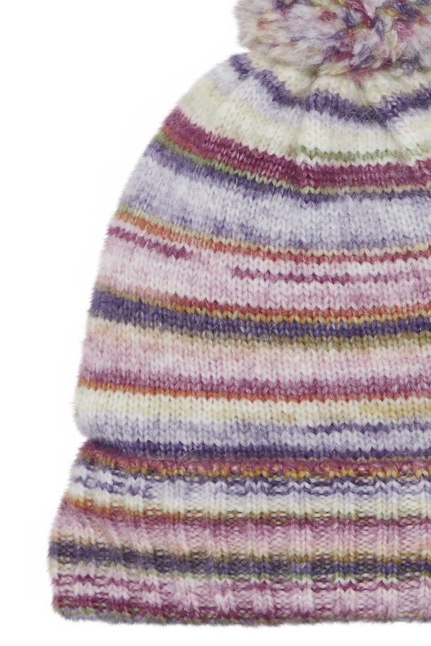 Ichi Purple Stripe Beanie Hat