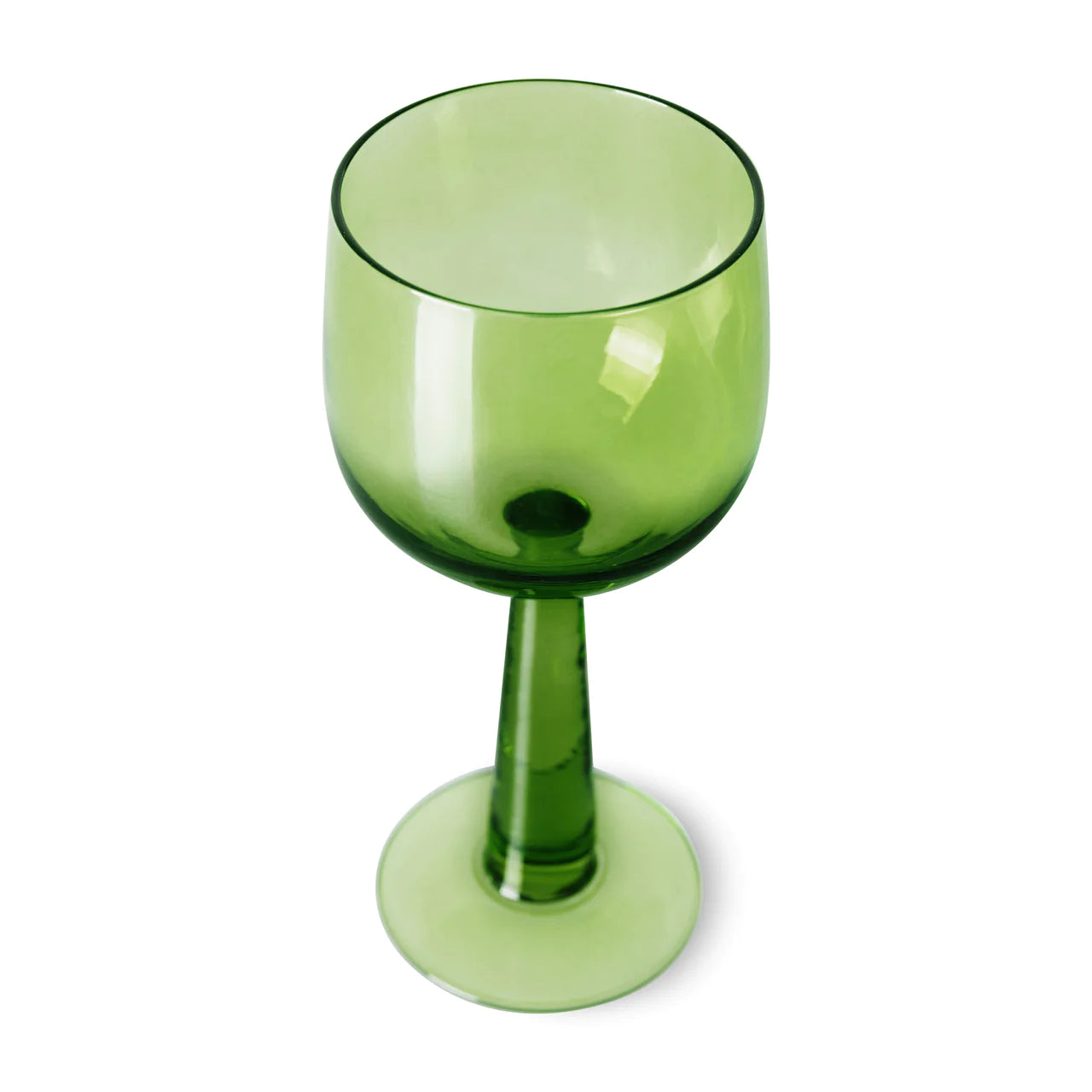 HKliving - The emeralds: wine glass tall, lime green (set of 4)
