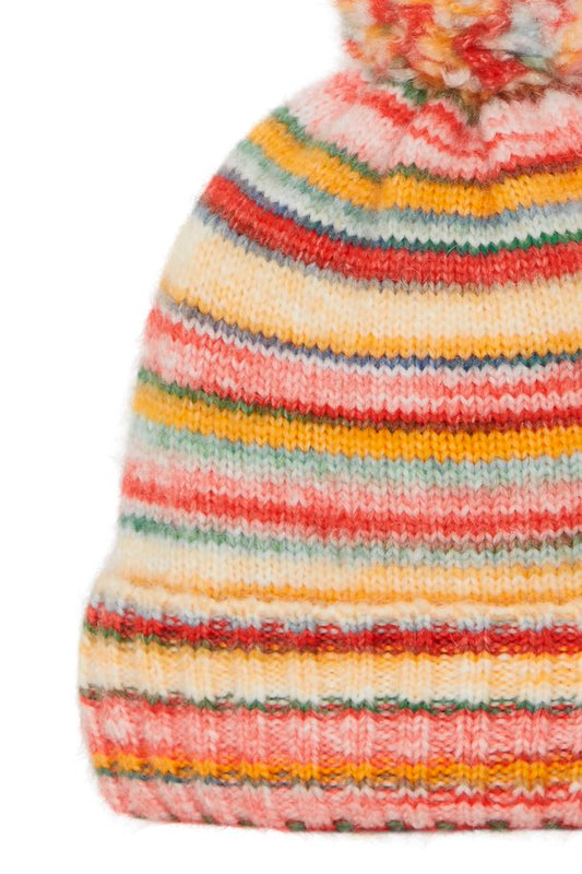 Ichi Orange Stripe Beanie Hat