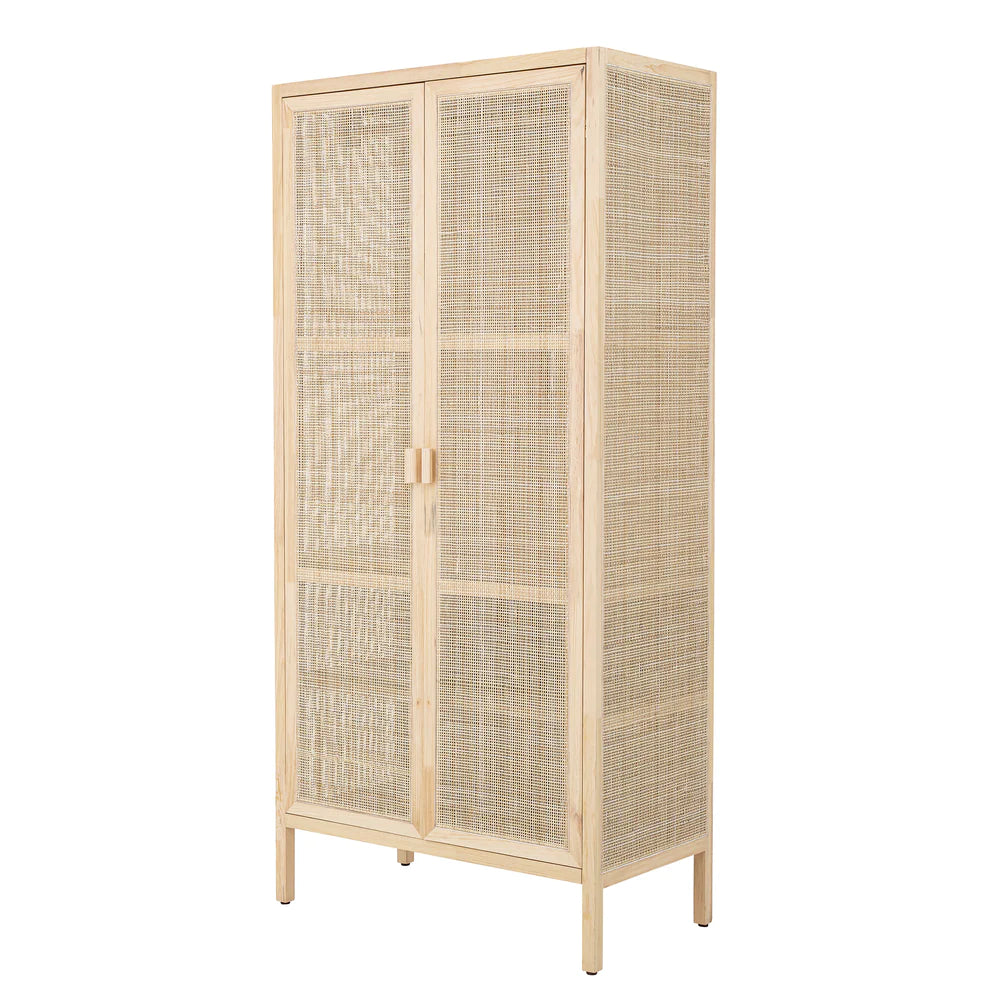 Marina Wood and Cane Wardrobe