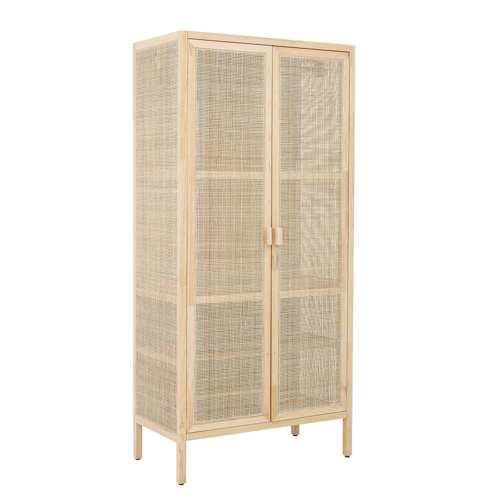 Marina Wood and Cane Wardrobe