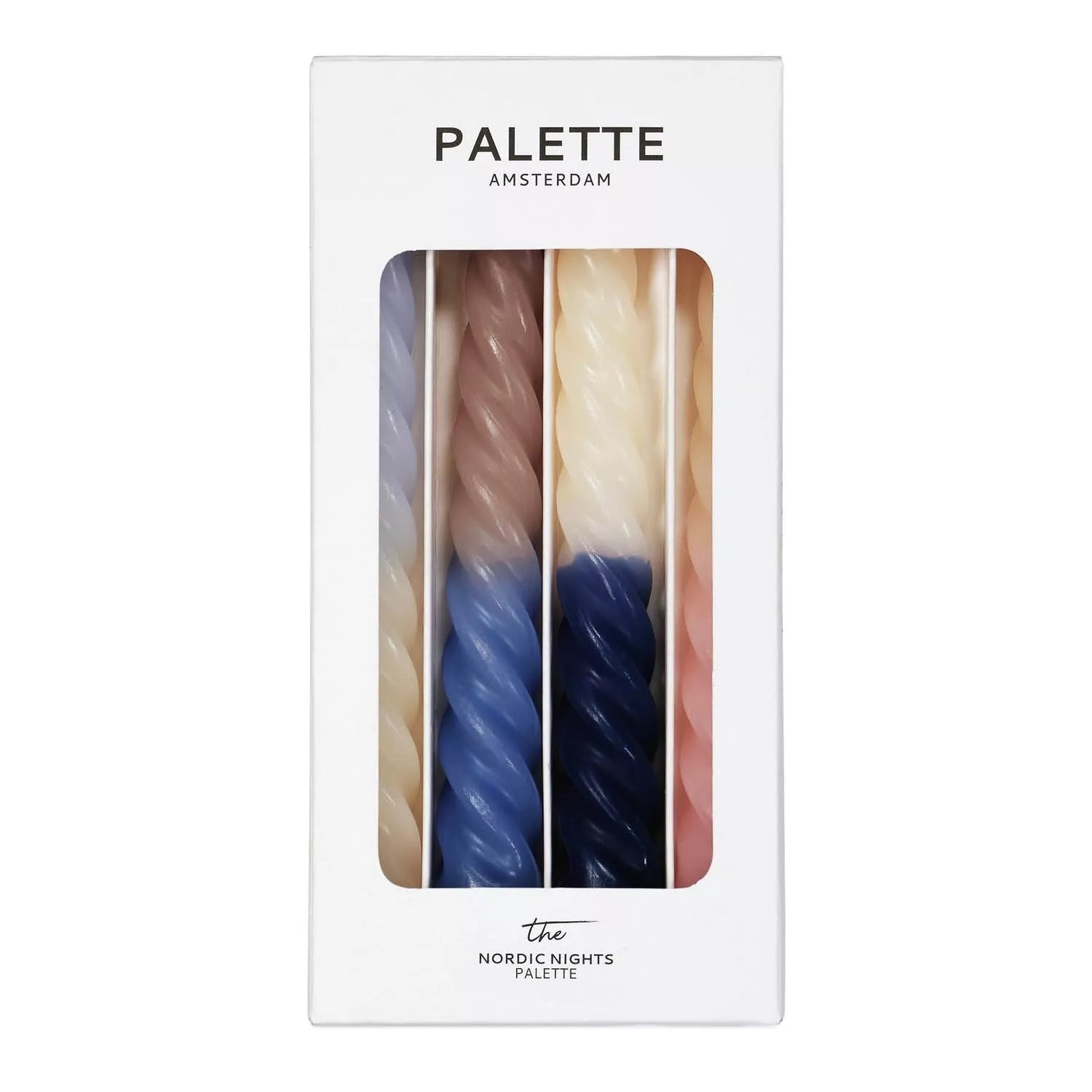 Twisted Nordic Taper Candles - Set of four
