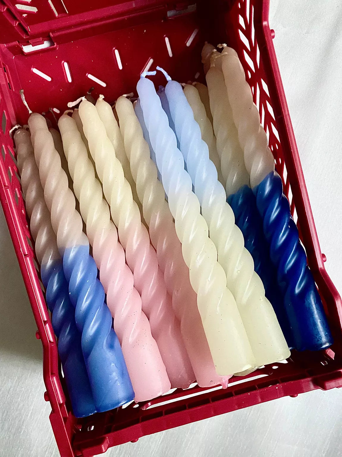 Twisted Nordic Taper Candles - Set of four