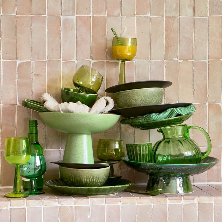 HKliving Emeralds plates (set of 2)