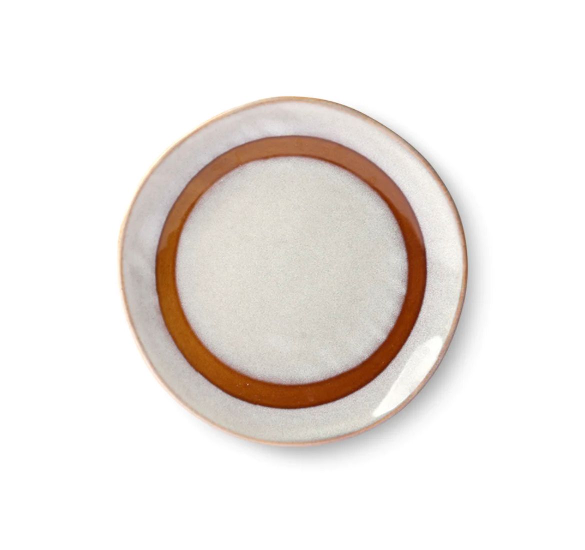 HKliving 70s ceramics: dessert plates: Snow (set of 2)