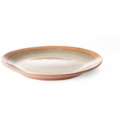 HKliving 7O's Ceramic Side Plate in Earth (set of 2)