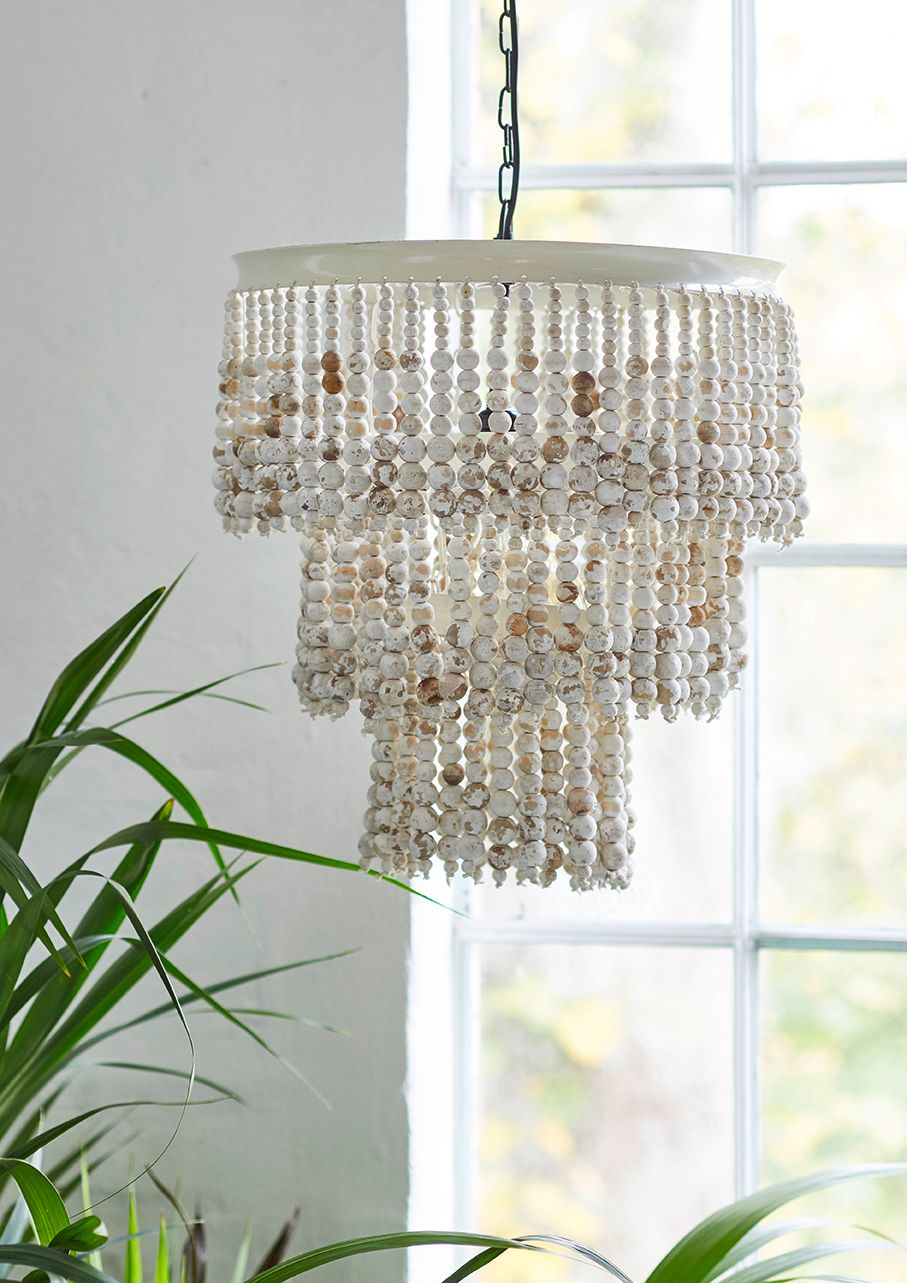 Liv Interior Chandelier with wooden pearls