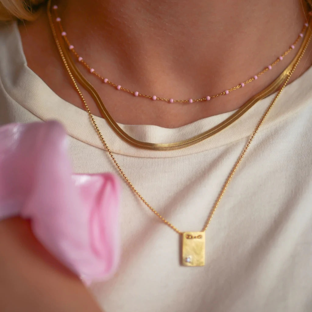 Enamel Copenhagen Necklace - Caroline