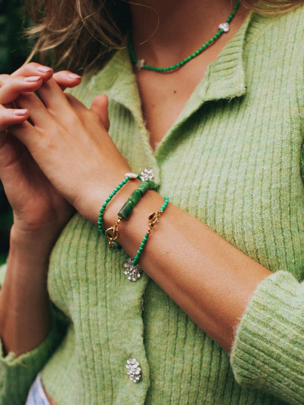 WOODY GREEN NECKLACE