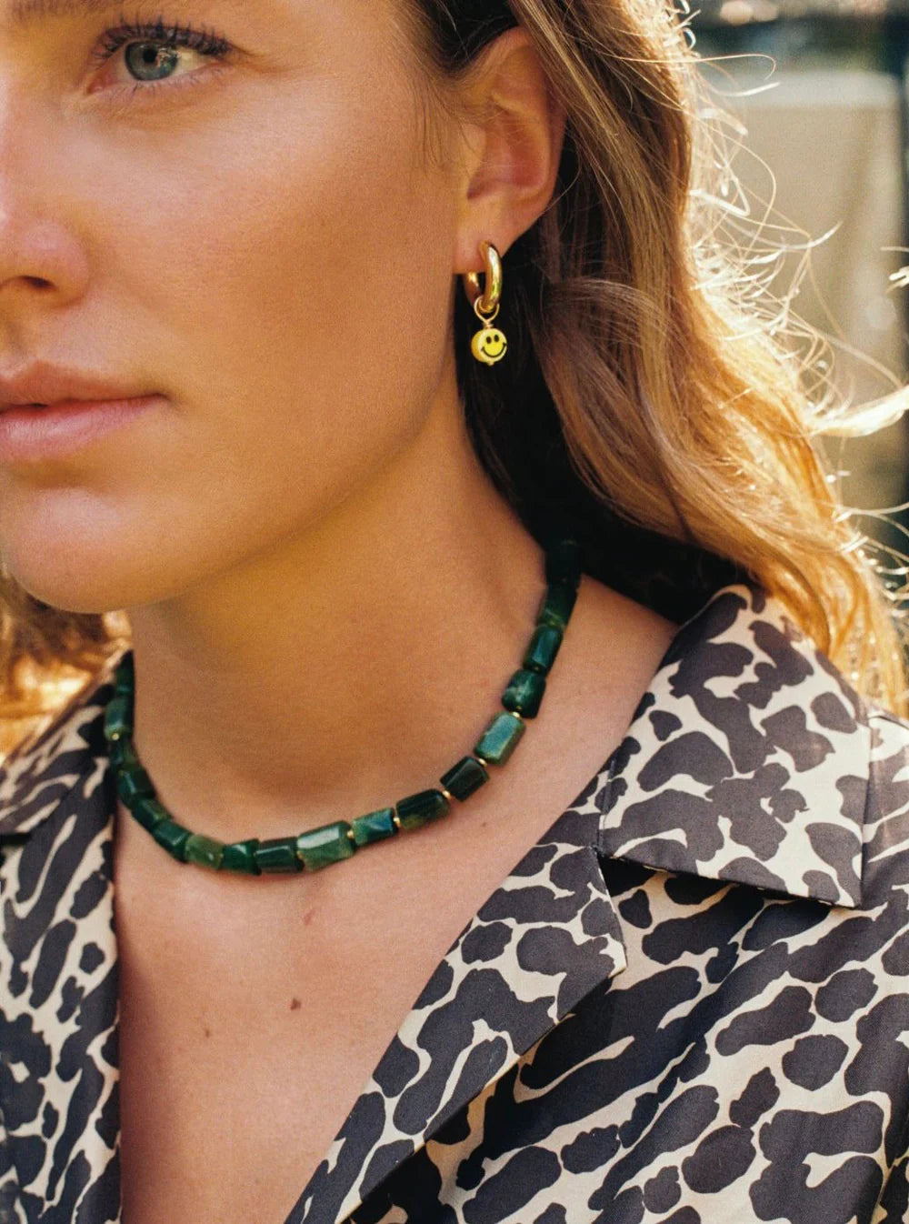 PHIL AGATE CHOKER : Green