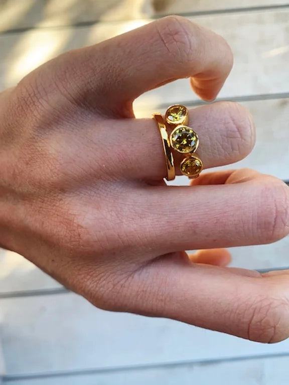 Nadine Three Crystal Citrine