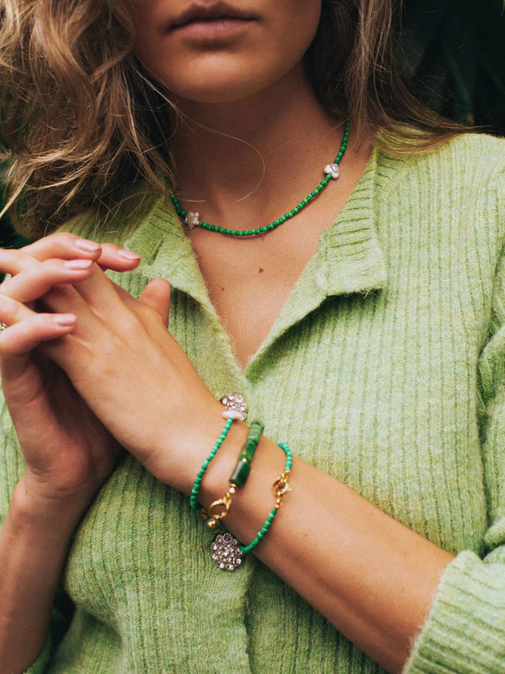WOODY GREEN NECKLACE