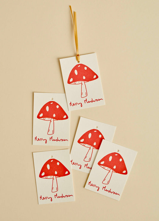 Gift Tags - Merry Mushroom Set of 8