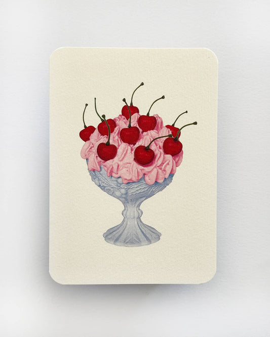 Strawberry Chantilly Cream Greeting Card: Individual
