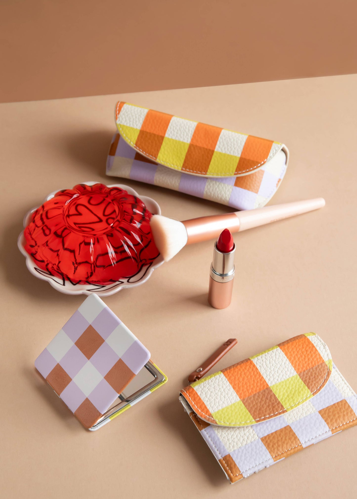 Multi Check Square Pocket Mirror