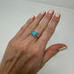 Stone marble ring : Light Blue