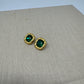 Sofia Chunky Gem Stone Earrings : Green