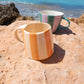 Striped Mug Orange Cream