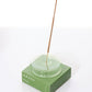 Dimple - Hand Blown Glass Incense Holder Green