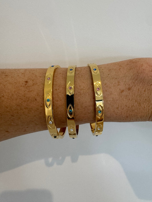 Eye gem bangle