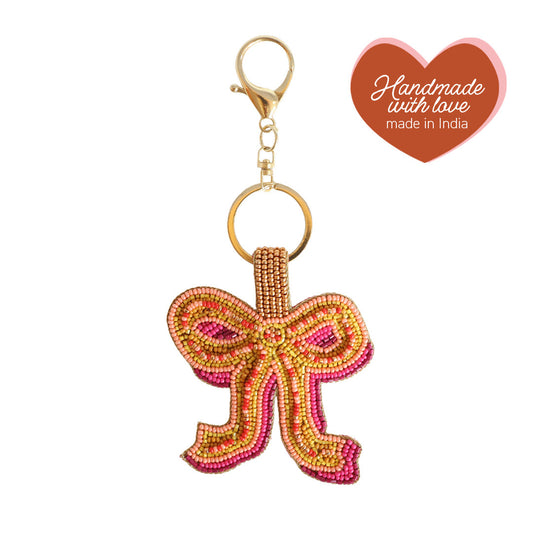 Beaded Keyring - Bow