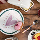 Lilac/Teal Stripe Butter Dish