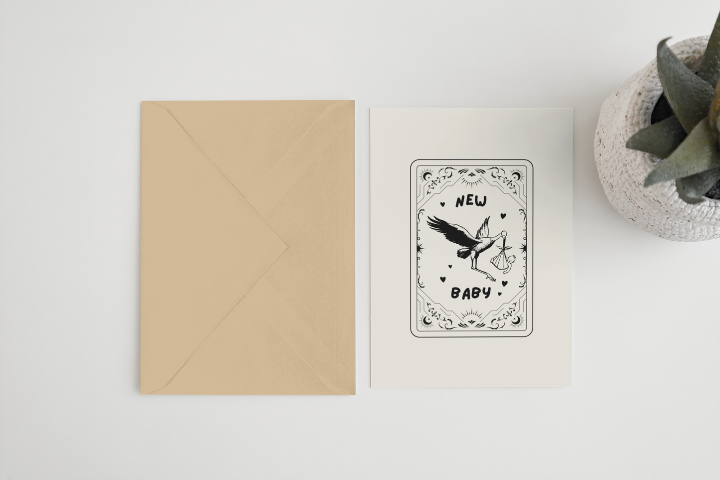 New baby tarot style card