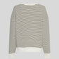 Ima Q Sweatshirt in Black & Oatmeal Stripe