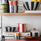 Wine/Peach Pink Stripe Mug