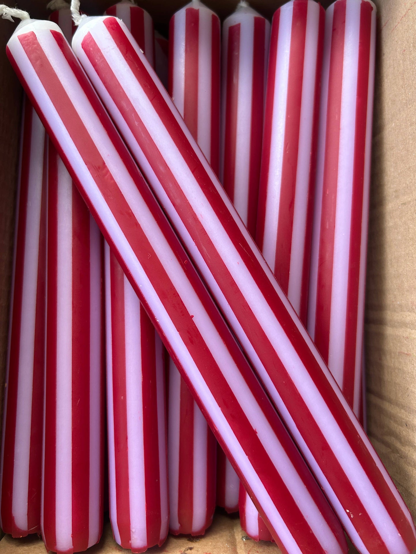 AUTUMN PINSTRIPES INDIVIDUAL : Apricot/rust red