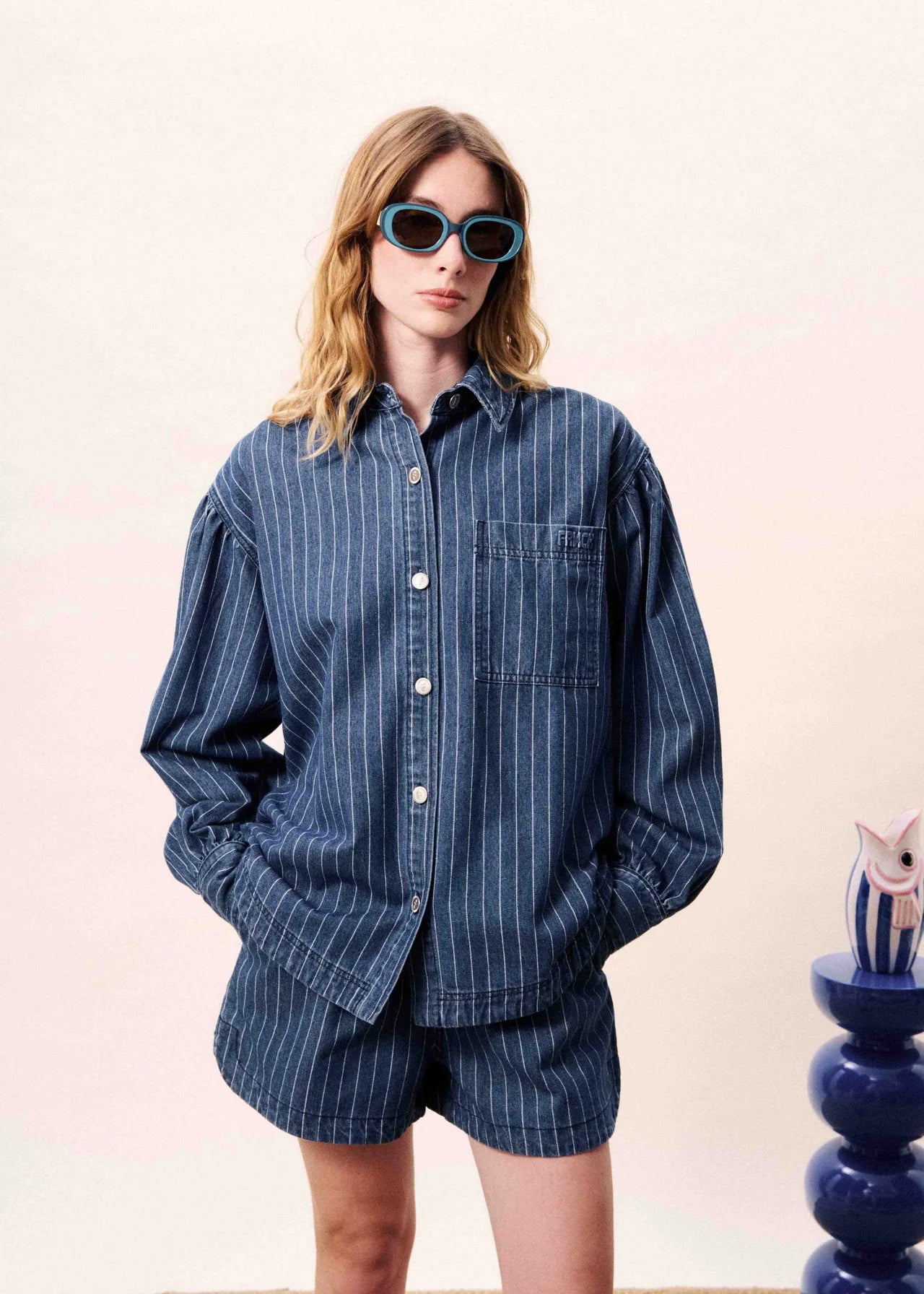 SHORT CHICAMIA BLUE DENIM