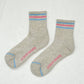 Girlfriend Socks : loop pop Bright Grey