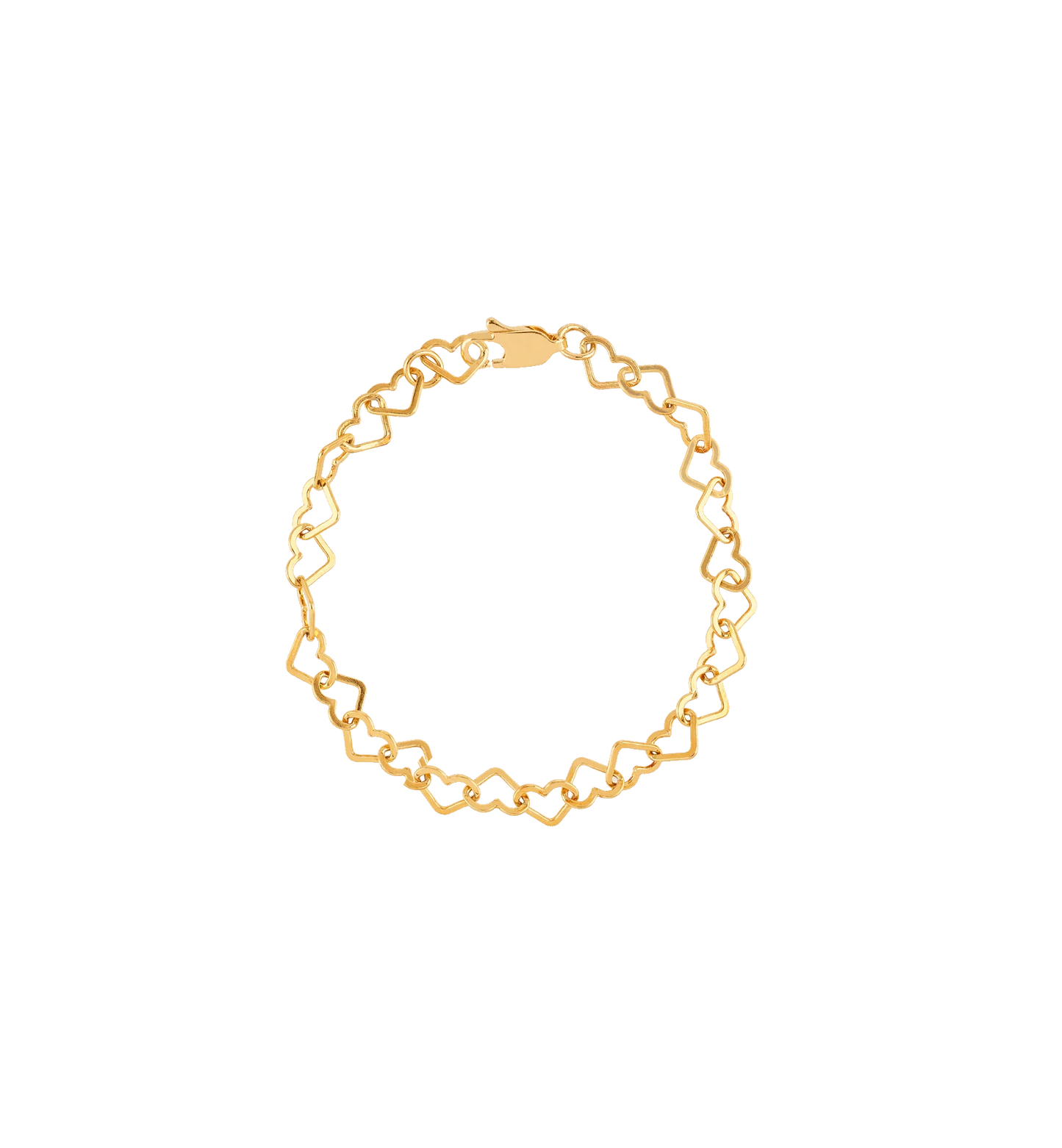 Linked Hearts Bracelet : Gold