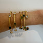 Crystal hammered bangle