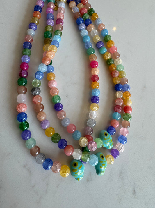 Beaded fish necklace