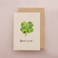 Four Leaf Clover Good Luck Card | Wishes