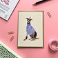 Whippet Dog Birthday Card, Friendship Celebration